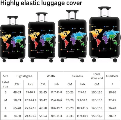 Washable Reusable Elastic Suitcase Cover Luggage Protector Travel Protective Cover, 18-32 Inch