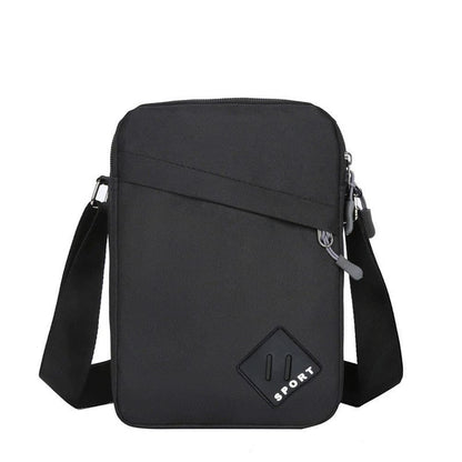 Multifunctional Waterproof Shoulder Bag, 2 Compartments, Black, 16x23x9cm