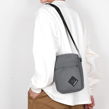 Multifunctional Waterproof Shoulder Bag, 2 Compartments, Black, 16x23x9cm