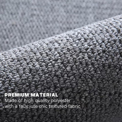 Non-Slip Jute-Like Doormat for Indoor Outdoor Use, Dust-Resistant Quick-Absorbing Welcome Mat, 60x90cm, Gray