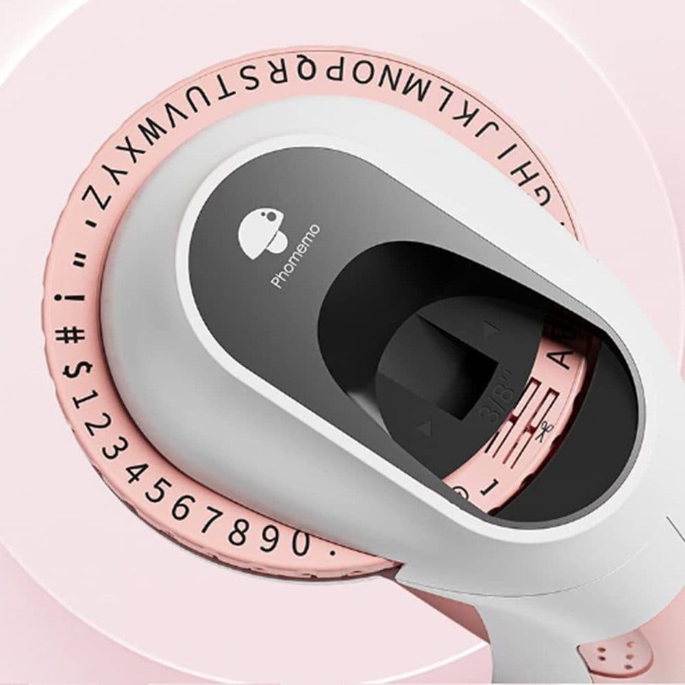 Portable Label Printer with 6 Rolls of Label Tape, Easy to Operate, Multifunction 3D Printer for Home Use, Pink