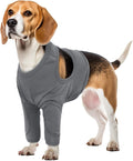 1 Pair Breathable Elastic Dog Elbow Protector for Post-Surgery, Prevents Licking and Biting, Size S Light Gray