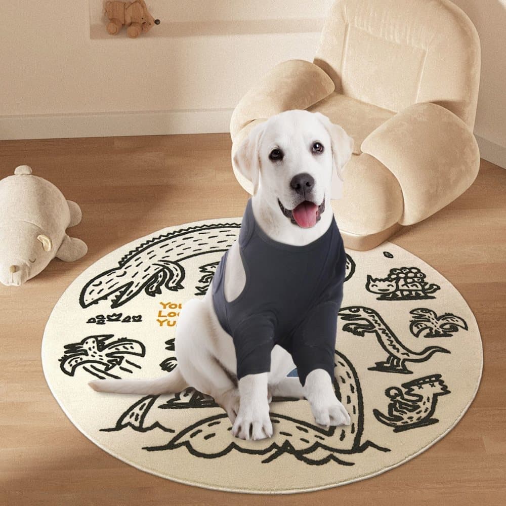 1 Pair Breathable Elastic Dog Elbow Protector for Post-Surgery, Prevents Licking and Biting, Size S Light Gray