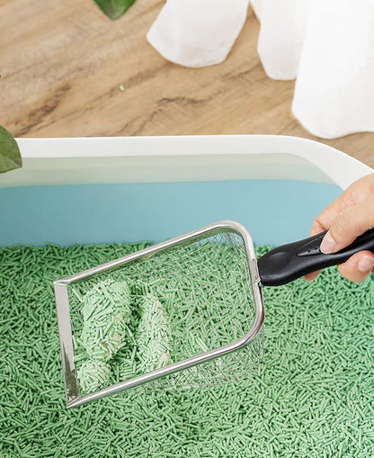 2.8MM Stainless Steel Cat Litter Scoop for Litter Box, Durable and Easy to Clean, Compatible with All Brands