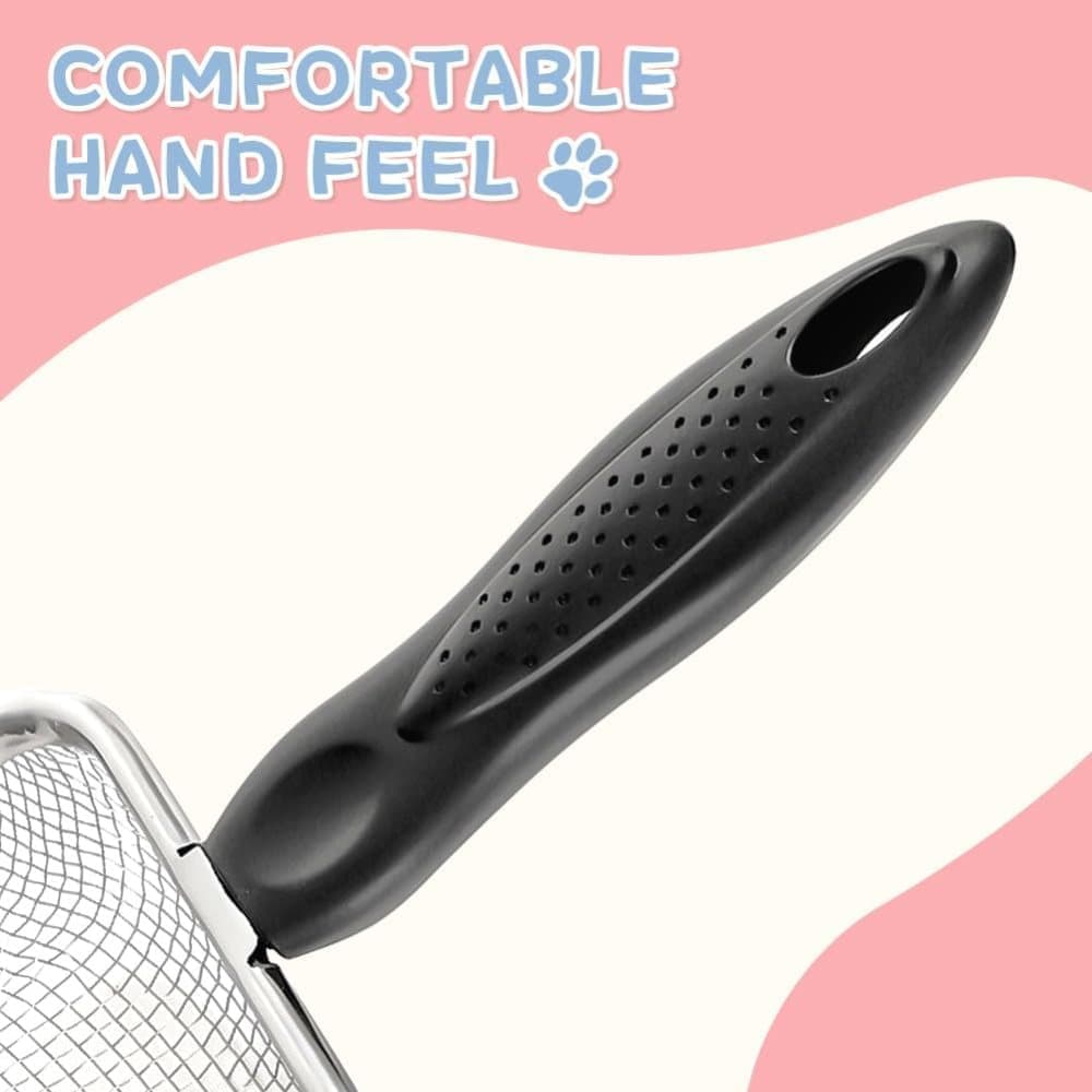 Stainless Steel Cat Litter Scoop, Durable and Easy to Clean with Mesh Design, Compatible with All Cat Litter Boxes, 3.8MM