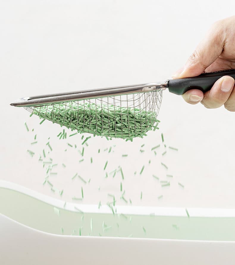 Stainless Steel Cat Litter Scoop, Durable and Easy to Clean with Mesh Design, Compatible with All Cat Litter Boxes, 3.8MM