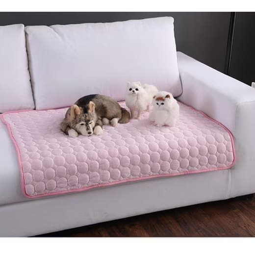 50-100 cm Dog and Cat Cooling Mat, Breathable Pet Cooling Pad, Pink, 70×55 cm