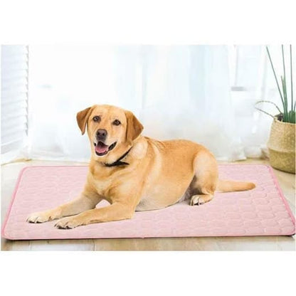 50-100 cm Dog and Cat Cooling Mat, Breathable Pet Cooling Pad, Pink, 70×55 cm
