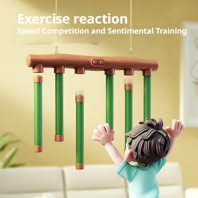 3-Speed Remote Control Catching Stick Game for Kids and Adults, Yellow, with Hand-Eye Coordination & Agility Training, Compatible with Most Brands