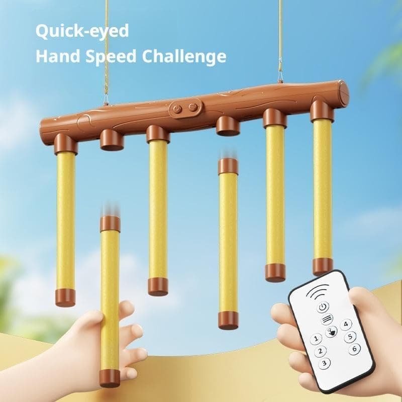 3-Speed Remote Control Catching Stick Game for Kids and Adults, Yellow, with Hand-Eye Coordination & Agility Training, Compatible with Most Brands