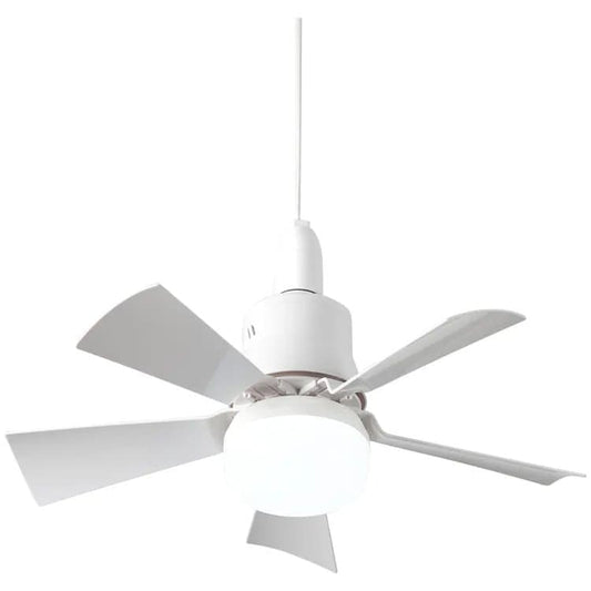 52 Inch LED Ceiling Fan with Remote Control, 3 Speeds and 3 Light Colors, E27 Bulb Compatible, White