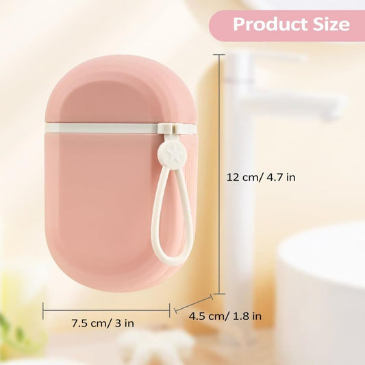 2-Pack Portable Soap Dish with Drainage Grid and Handle, Waterproof Travel Soap Holder for Outdoor Activities