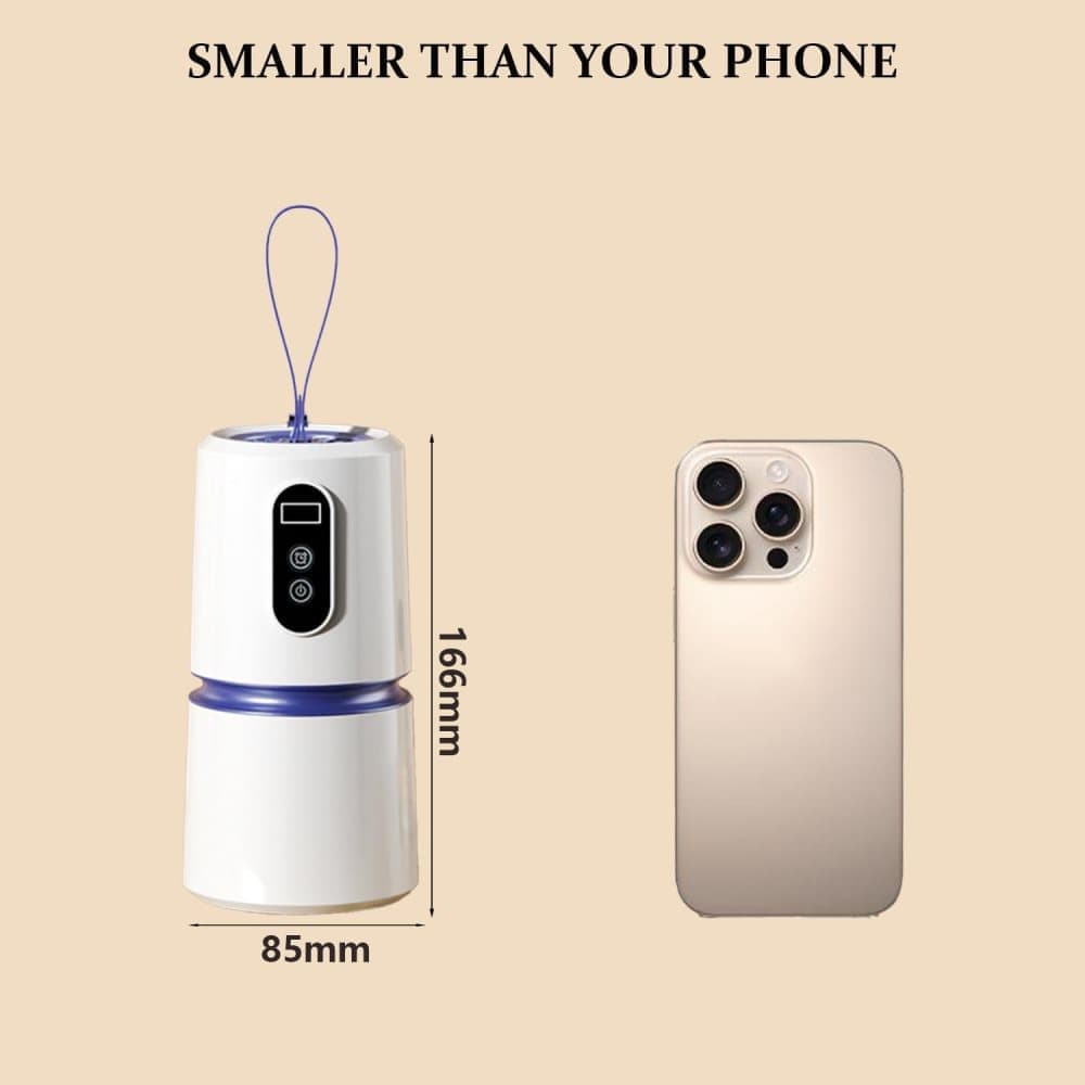 Portable dryer 360° hot air with drying bag, quiet operation, 30-240 minute timer, perfect for travel
