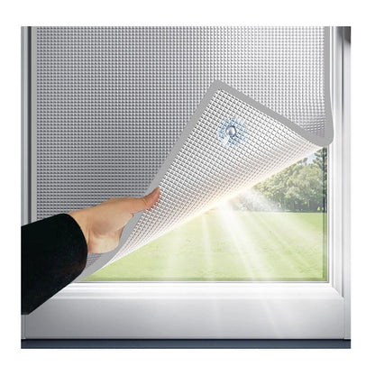 50x100cm Aluminum Foil Sun Protection Film, Self-Adhesive Thermal Insulation UV Privacy Protection for Balcony Windows Conservatories, Gray