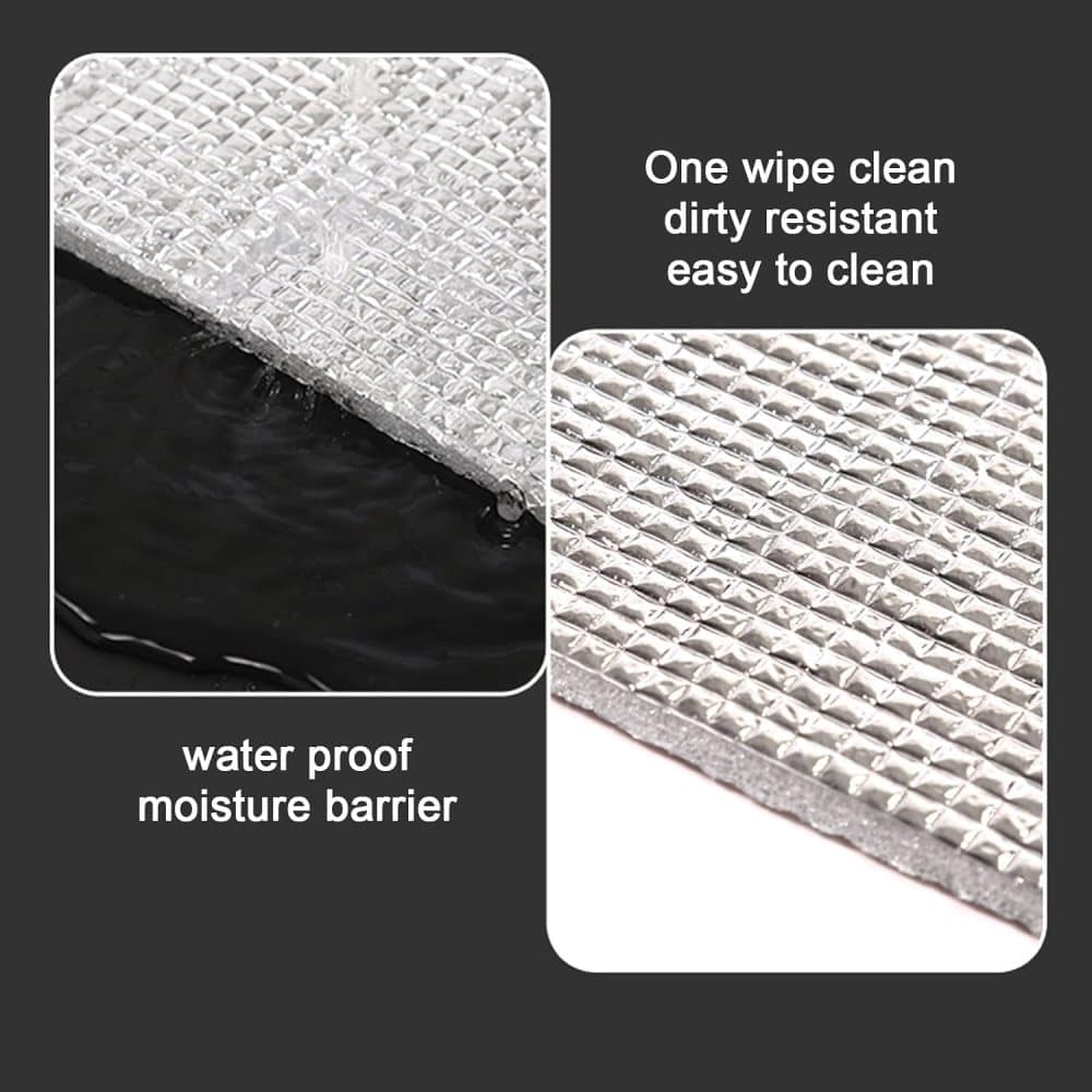 50x100cm Aluminum Foil Sun Protection Film, Self-Adhesive Thermal Insulation UV Privacy Protection for Balcony Windows Conservatories, Gray