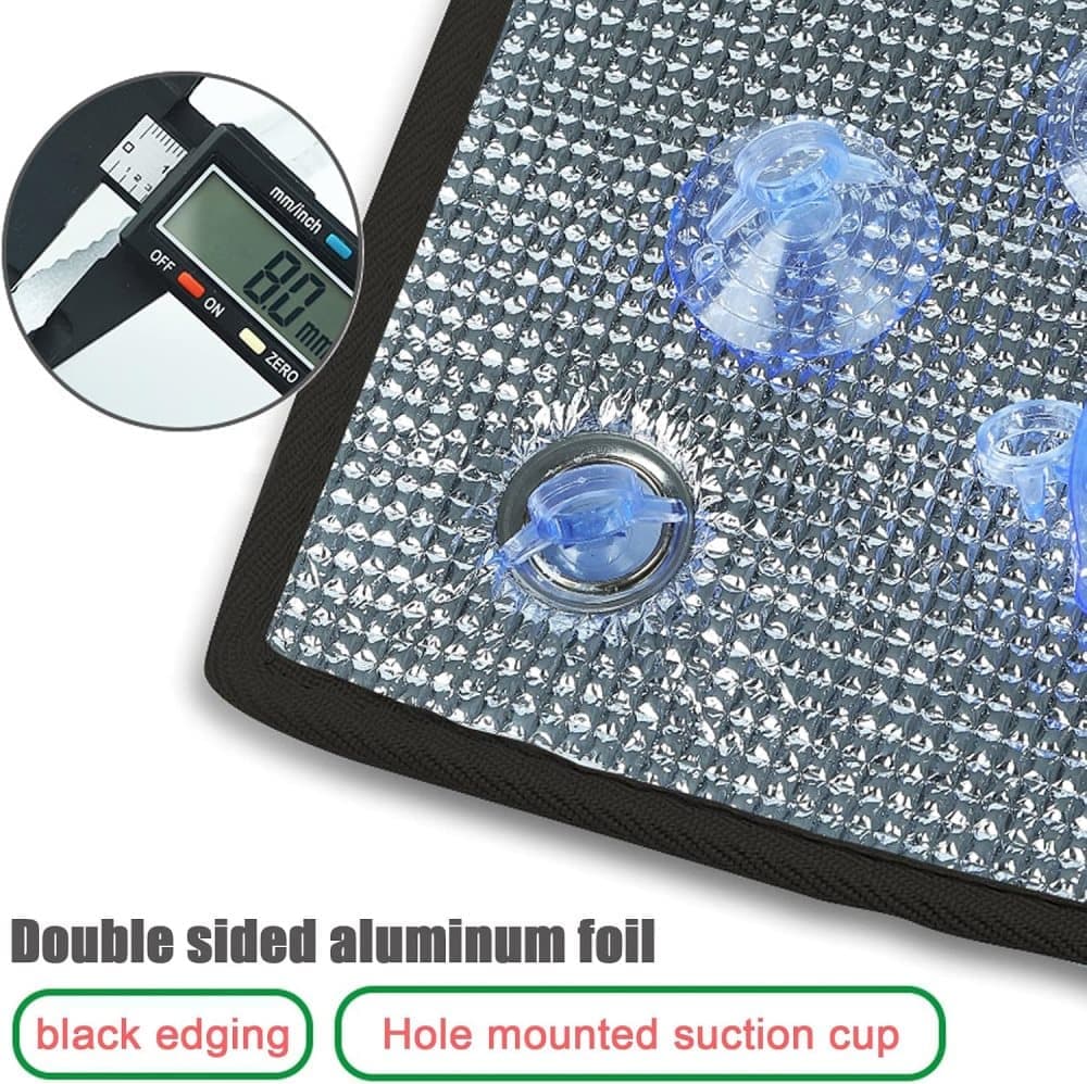 50x100cm Aluminum Foil Sun Protection Film, Self-Adhesive Thermal Insulation UV Privacy Protection for Balcony Windows Conservatories, Gray