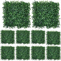 10-Pack Artificial Grass Panels 25x25 cm for Garden Party Wall Decor, Compatible with Outdoor