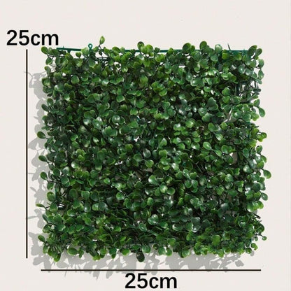 10-Pack Artificial Grass Panels 25x25 cm for Garden Party Wall Decor, Compatible with Outdoor
