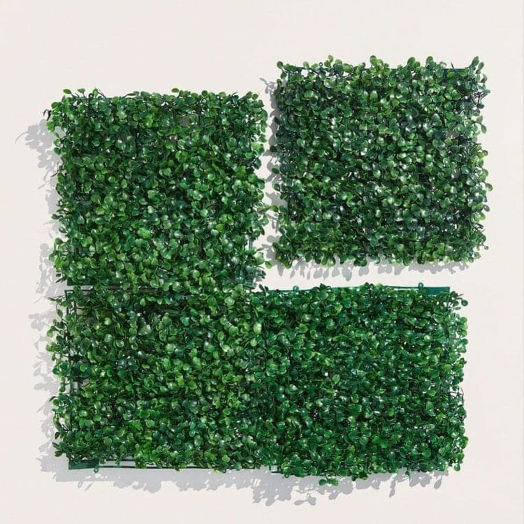 10-Pack Artificial Grass Panels 25x25 cm for Garden Party Wall Decor, Compatible with Outdoor