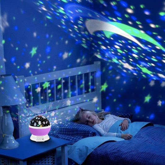 Snowflake LED Projector Lamp with 360° Rotation, Battery or USB Powered, for Christmas Decoration Party Gift, Purple