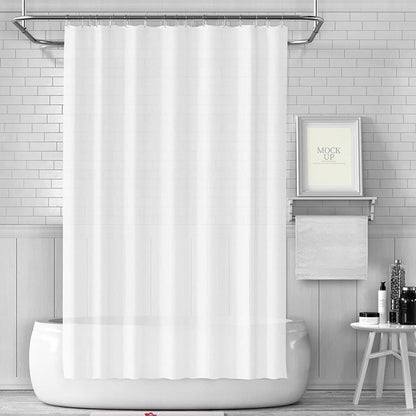 Waterproof Shower Curtain 180x180cm, Light Blue, Quick-Drying Mold Resistant, Compatible with Outdoor Shower and Bathroom