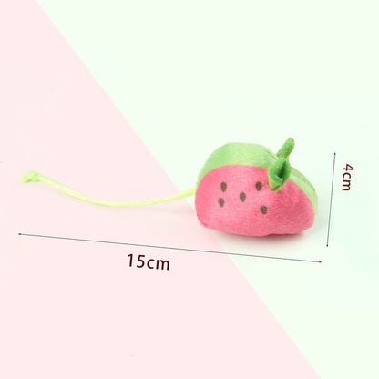1 Pack Catnip Toy Fruit-Shaped Soft Plush for Cats, Stimulating Fun Play