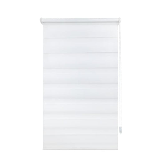 1 PC Zebra Blackout Roller Blind Sun Protection No Drill, 50×150CM, White