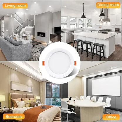 4 pcs LED Spotlight Waterproof IP44 Neutral White Light 4000K, Ultra Thin Design for Bathrooms and Living Rooms