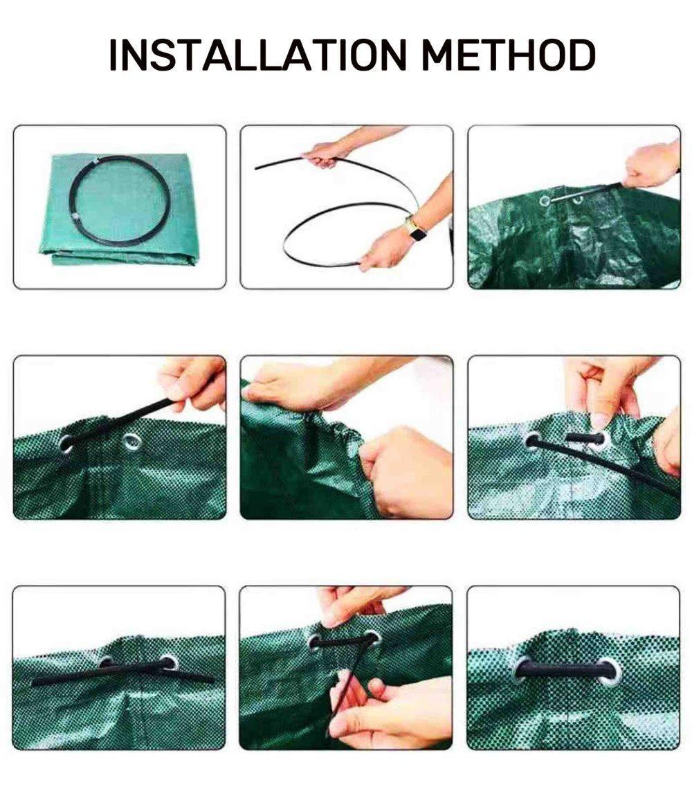 120L Large Capacity Garden Bags with Handles, Self-Standing and Robust for Leaves Lawn Hedges and Garden Waste, 45 x 76cm