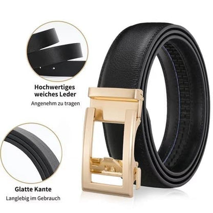 Unisex Leather Belt with Adjustable Buckle, 115/125 cm, Yellow
