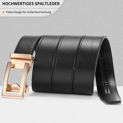 Unisex Leather Belt with Adjustable Buckle, 115/125 cm, Yellow