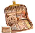 1 Pack Stylish Zipper Pencil Case Large Capacity Multifunctional Travel Pencil Box for School and Office, Brown.