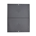 Non-Slip Silicone Kitchen Counter Mat, Foldable Water Drainage Wiping Mat, Grey, 43cm x 34cm