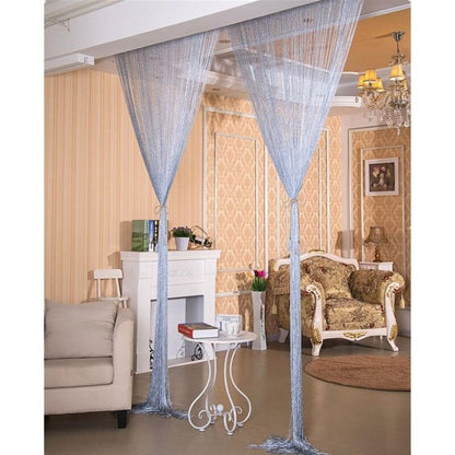 Fringe Door Curtain Wall Panel Room Divider for Home Patio Bedroom Cafe, 1 x 2 m