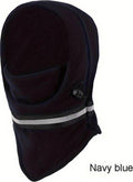Adjustable Fleece Balaclava With Reflective Safety Strip | Neck Warmer | Windproof | UV Protection | Ski Mask | Scooter Mask | Winter Mask | Winter Hat | Dark Blue.