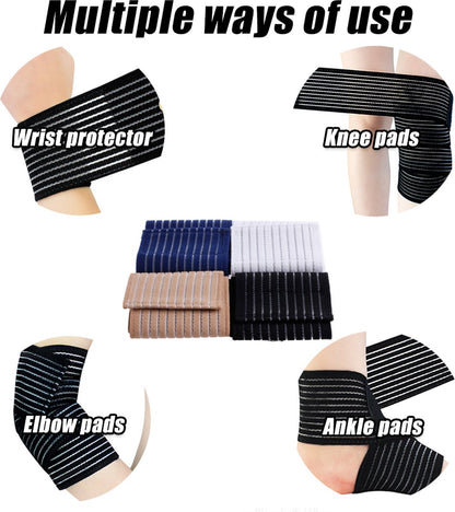 1 Pair Adjustable Wrist Bandage With Velcro | Wrist Support | Wrist Protector | Bandage | One Size | Beige