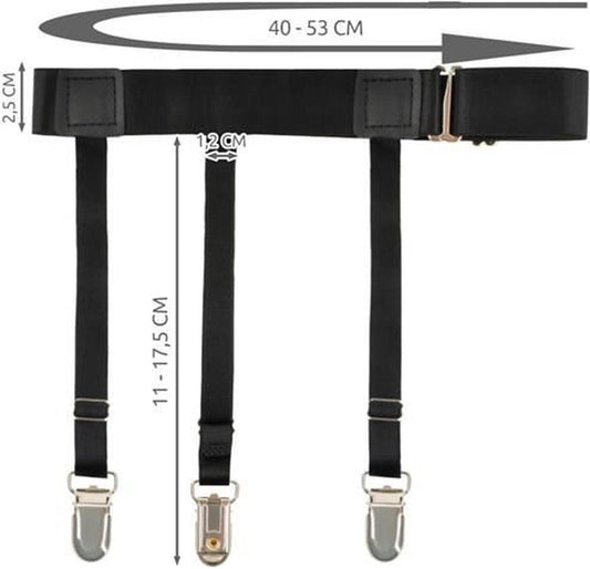 Shirt Suspenders | Men's Suspenders | Men's Garters | Garter | Men's Leg Suspenders | 2 Pieces | Black