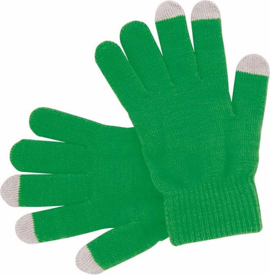 Touchscreen Gloves | Mittens | Touch Tip Gloves | Scandinavian Pattern | Unisex | For Adults | One Size | Green.