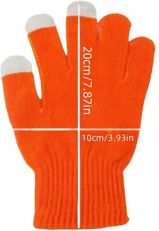 Touchscreen Gloves | Mittens | Touch Tip Gloves | Scandinavian Pattern | Unisex | For Adults | One Size | Green.