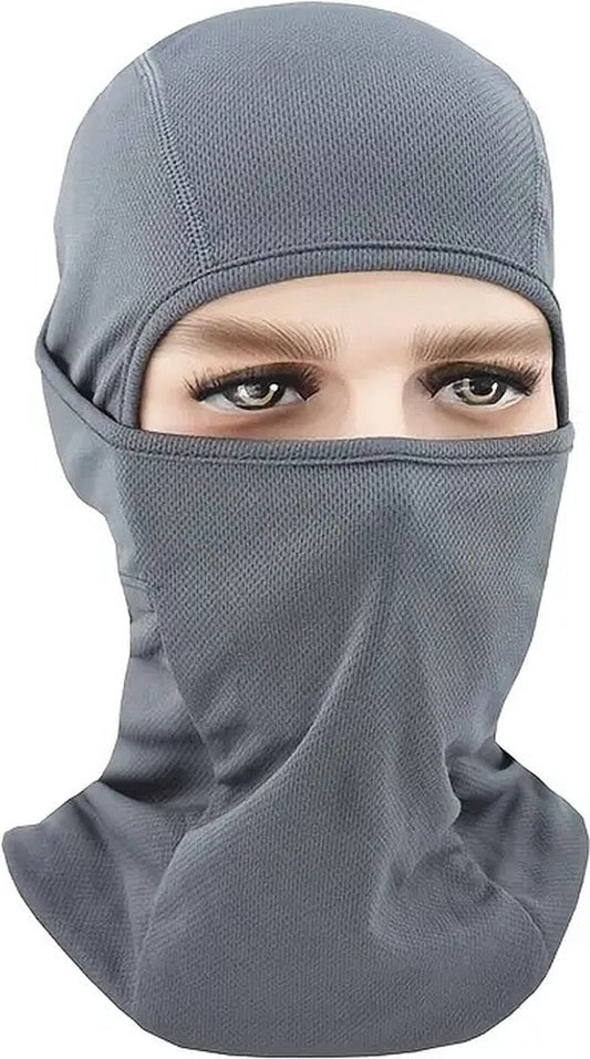 Multiuse Balaclava | Neck Warmer | Bivouac | Face Mask | Motorcycle Cap | Skiing | Snowboarding | Motorcycling | Grey.
