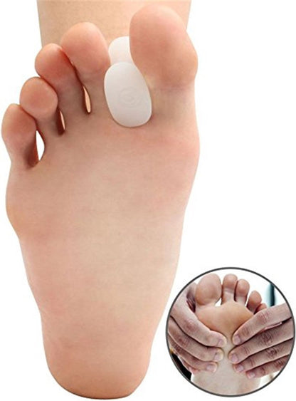Toe Spreader | Silicone Toe Corrector | Hallux Valgus | Toe Straightening | Toe Straightener | White | 2 Pairs (4 pieces)