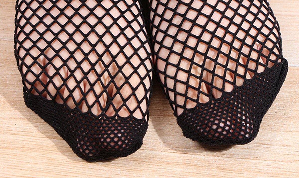 3 Pairs of Fishnet Socks for Women | Trendy Socks | Fishnet Stockings | Thin Mesh Socks | With Anti-slip | Soft & Lightweight | Size 36-42 | Black