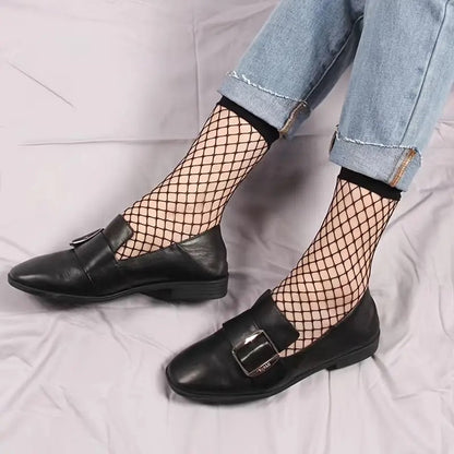 3 Pairs of Fishnet Socks for Women | Trendy Socks | Fishnet Stockings | Thin Mesh Socks | With Anti-slip | Soft & Lightweight | Size 36-42 | Black