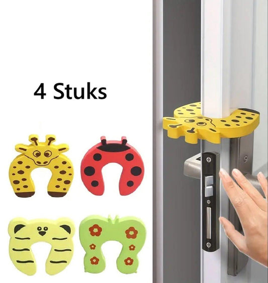 Door Stoppers Animal I Baby and Child Door Protectors I Door Protection I Foam / Foam I Animal Door Stopper I 4 Pieces.