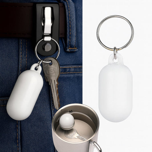 Floating Keychain I ABS I Bumper I Key Driver I Floating I Oval I White.