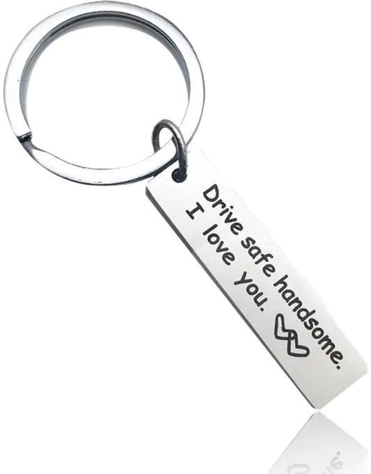 Keychain Drive Safe Handsome II Love You I Silver.
