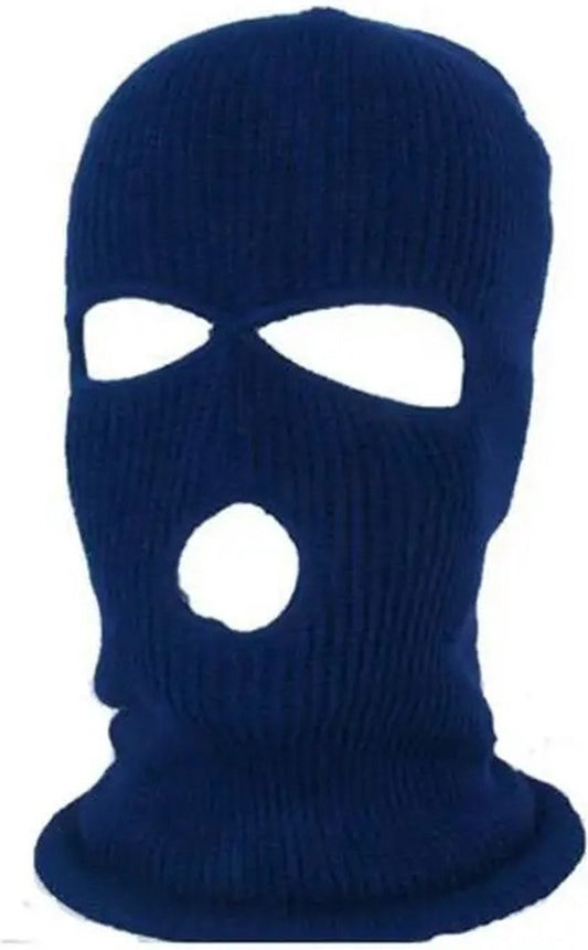 Three-Hole Balaclava | Facemask | Ski Hat | Bivouac | Winter Sports | Motorcycle/Skipper/Cycling Hat | Universal / One Size | Navy Blue.