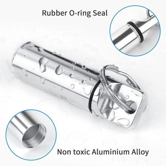 Luxury Pill Box Keychain | Medicine Box | Pill Box | Pill Container | Aluminum | Waterproof | Blue