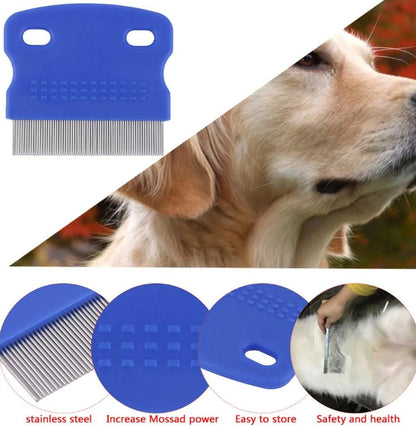 Lice Comb | Lice Brush | Flea Comb | Nits Comb | Lice Remover | Stainless Steel Brushes | Plastic Barrel | Fine | Random Color.