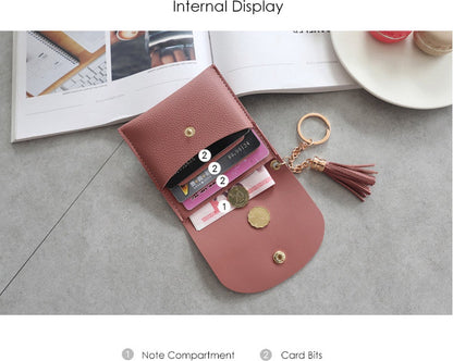 Wallet & Card Holder for 6 Cards | Credit Card Holder | With Cash Compartment | Card Holder | Wallet | PU Leather | Purple